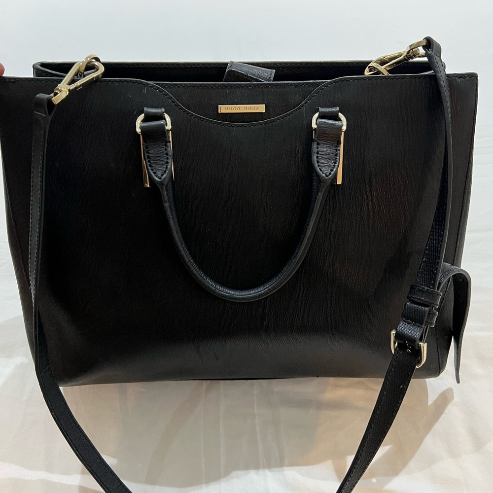 Hugo Boss Black Leather Tote Bag